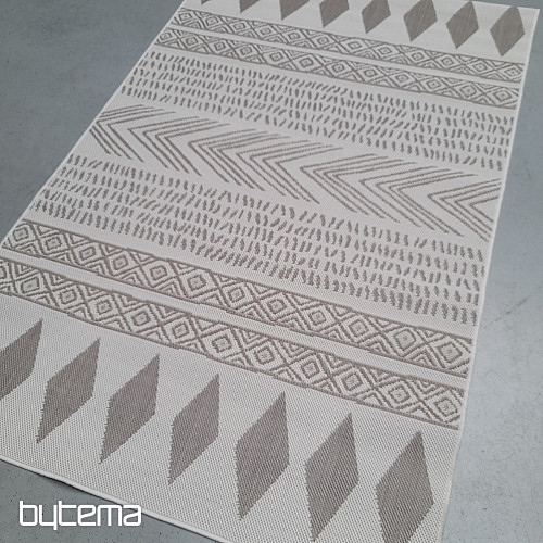 Tapis d'extérieur Duce marron-beige