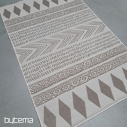 Tapis d'extérieur Duce marron-beige