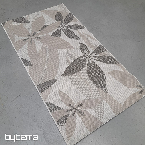 Tapis d'extérieur motif palmier fleuri