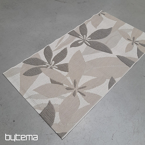 Tapis d'extérieur motif palmier fleuri