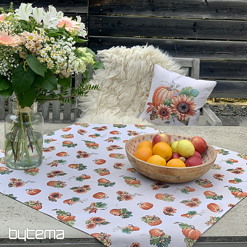 Nappe et foulard Gobelin RAMASSAGE DE CITROUILLES