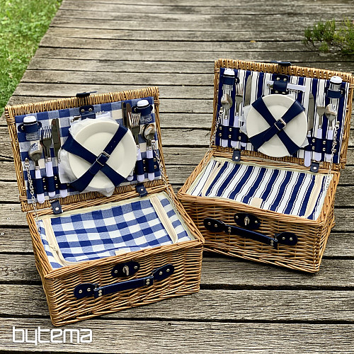 Panier pique-nique GARDEN marron pour 4 personnes