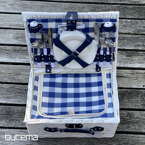 Panier pique-nique GARDEN blanc pour 4 personnes