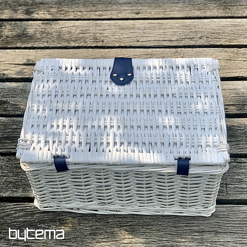 Panier pique-nique GARDEN blanc pour 4 personnes