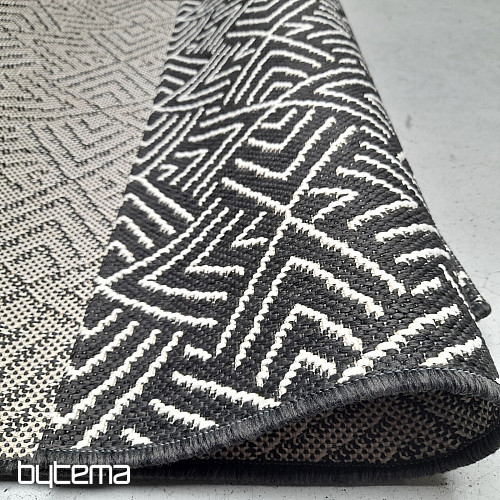 Tapis d'extérieur Essenza in-out noir et blanc
