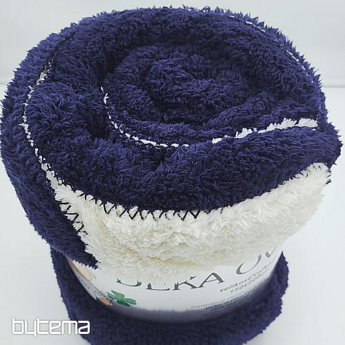 Couverture mouton-mouton BLEU MARINE