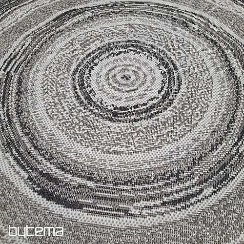 Tapis d'extérieur STAR rosace gris-marron