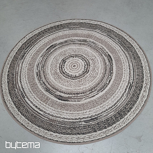 Tapis d'extérieur STAR rosace gris-marron