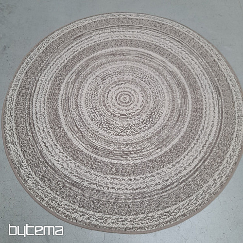 Tapis d'extérieur STAR rosace marron clair