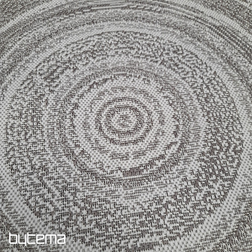Tapis d'extérieur STAR rosace marron clair