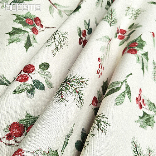 Tissu décoratif luxueux HOLLY GREEN