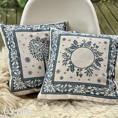 Housse de tapisserie de Noël FOLK CHRISTMAS 1 bleu
