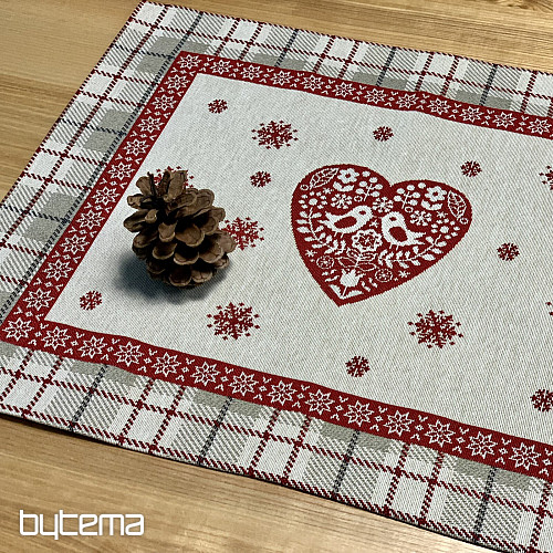 Set de table en tapisserie COEUR EN KARA