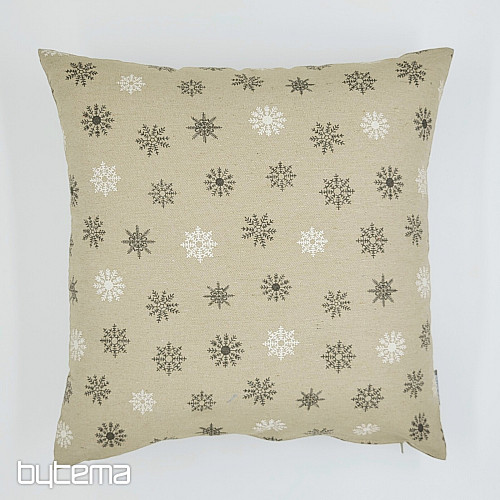 Housse décorative de Noël FLAKES GRIS BLANC