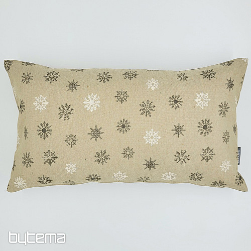 Housse décorative de Noël FLAKES GRIS BLANC