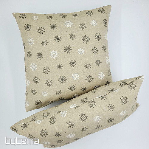 Housse décorative de Noël FLAKES GRIS BLANC