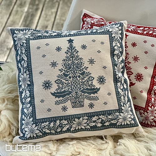 Housse de tapisserie de Noël FOLK CHRISTMAS 3 bleu