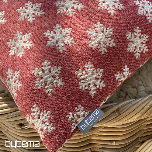 Housse décorative luxueuse FLAKES ROUGE