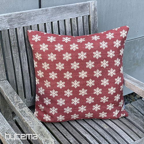 Housse décorative luxueuse FLAKES ROUGE