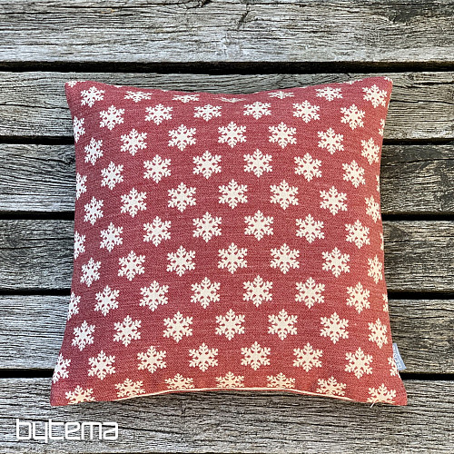 Housse décorative luxueuse FLAKES ROUGE