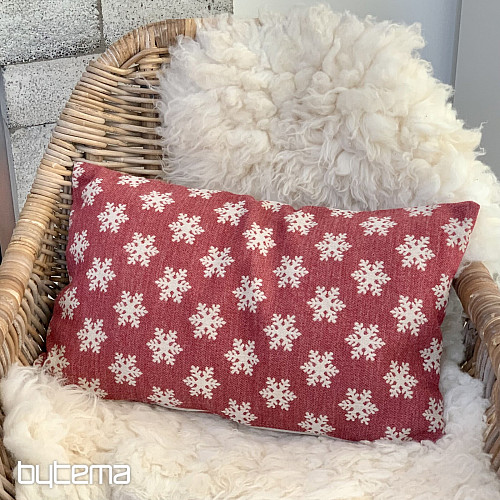 Housse décorative luxueuse FLAKES ROUGE