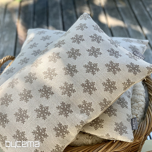 Housse décorative luxueuse FLAKES BEIGE