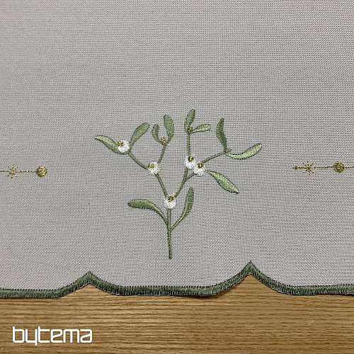 Nappe brodée BOUGIES BLANCHES