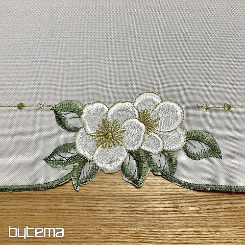 Nappe brodée BOUGIES BLANCHES
