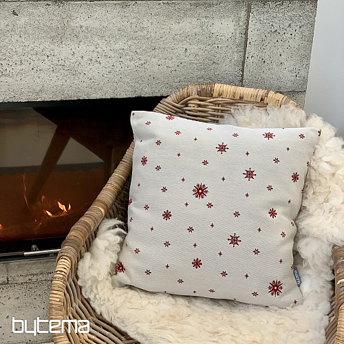 Housse de tapisserie de Noël Flocons fins ROUGES