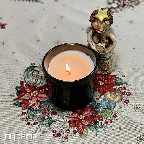 Nappe et écharpe en tapisserie SAPINS DE NOËL