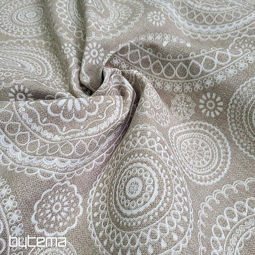 Tissu décoratif MANDALA beige
