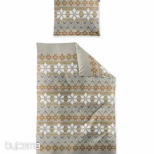 Parure de lit en flanelle de luxe IRISETTE PANDA 8621-80 NATUR