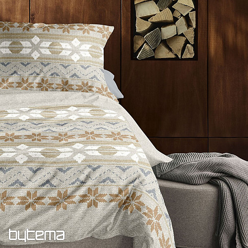 Parure de lit en flanelle de luxe IRISETTE PANDA 8621-80 NATUR