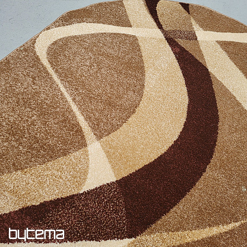Tapis ovale marron beige