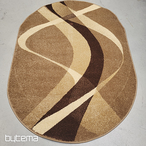 Tapis ovale marron beige