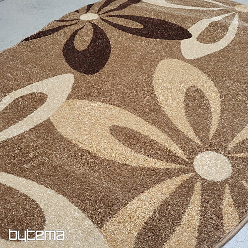 Tapis ovale beige cacao FLOWER