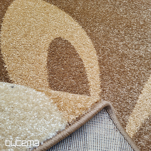 Tapis ovale beige cacao FLOWER
