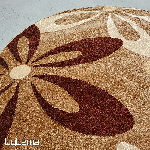 Tapis ovale beige cacao FLOWER
