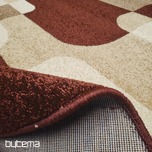 Tapis ovale marron sépia