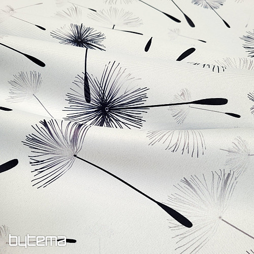 Tissu décoratif BLACK OUT DANDELION noir