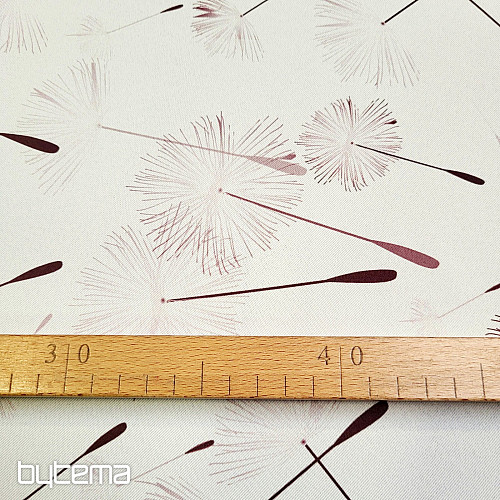 Tissu décoratif BLACK OUT DANDELION marron