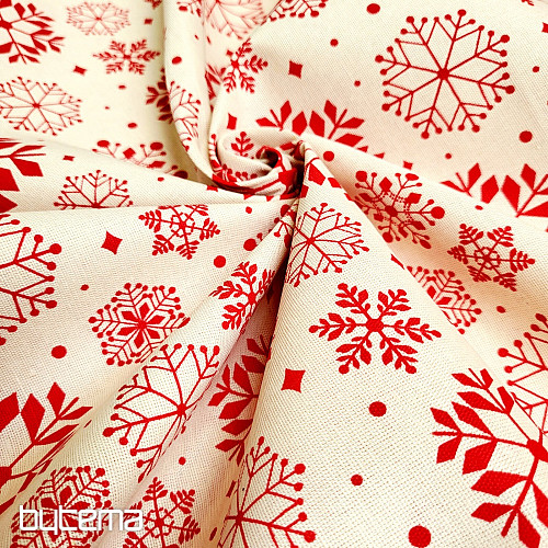 Tissu décoratif RED FLAKES
