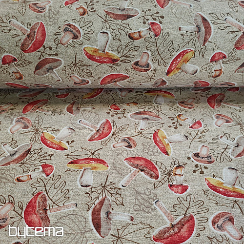 Tissu décoratif CHAMPIGNONS