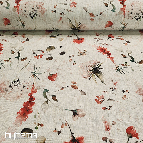 Tissu décoratif FLEURS TARDIVES