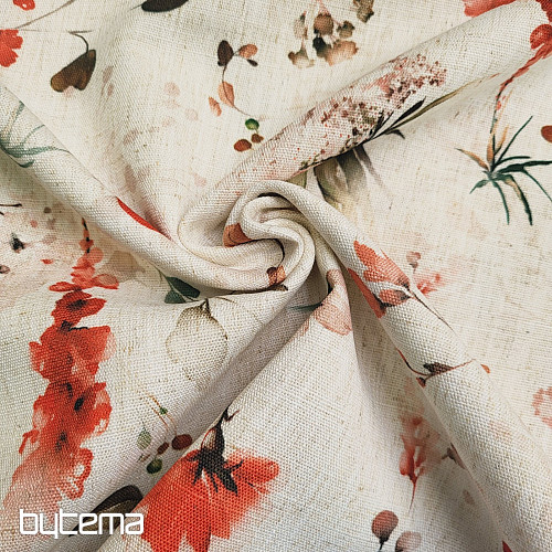 Tissu décoratif FLEURS TARDIVES