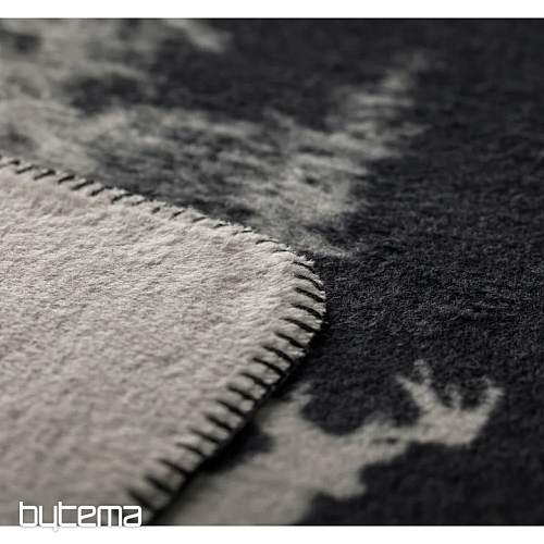 Couverture DF SAVONA SNOWY DEER gris