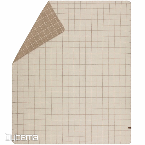 Couverture DF MERANO À CARREAUX BEIGE