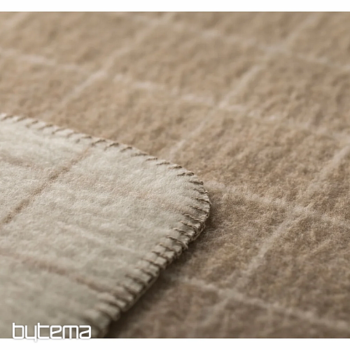 Couverture DF MERANO À CARREAUX BEIGE