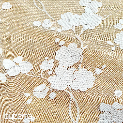 Rideau Jacquard GITA FLEURS BLANCHES