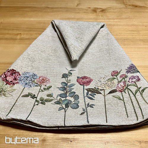 Nappe ronde en tapisserie FLORES TIME